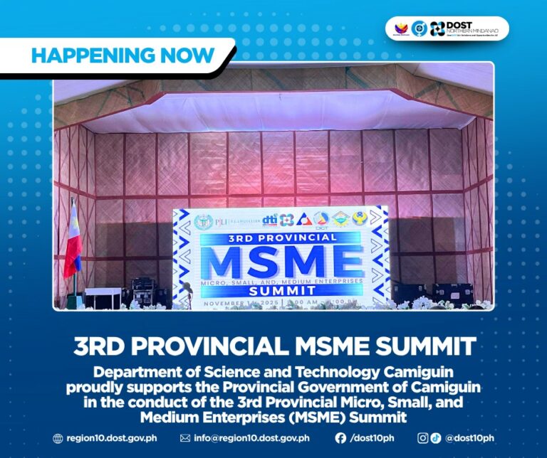 DOST Camiguin Supports the 3rd Provincial MSME Summit!