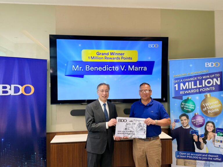 Two decades abroad, one million reasons to celebrate: OFW wins big with BDO