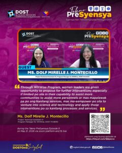 Strengthening Women Through Innovation: DOST-PCIEERD Highlights WHWise Program for Women-Led Social Enterprises on Tekno PreSyensya